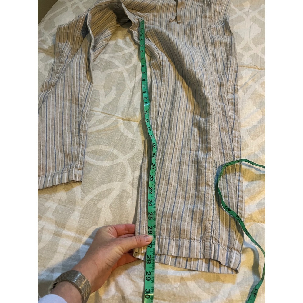 J. Jill‎ linen striped pull on pants size small - Picture 8 of 10